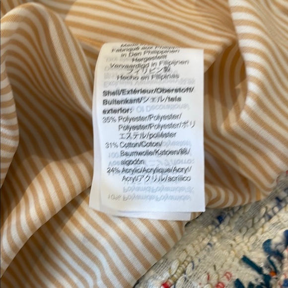 J Crew Jacket - Ivory and Rainbow Tweed Fringe Blazer - Size 10 - Picture 6 of 6